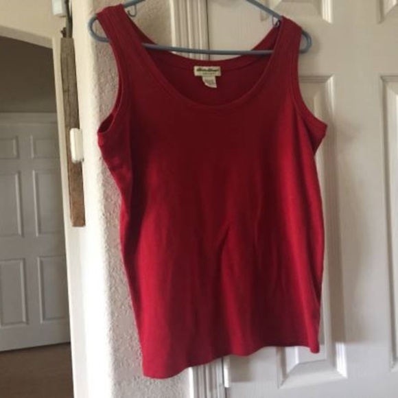 Eddie Bauer Women's Red Tank Top XL - Picture 1 of 4